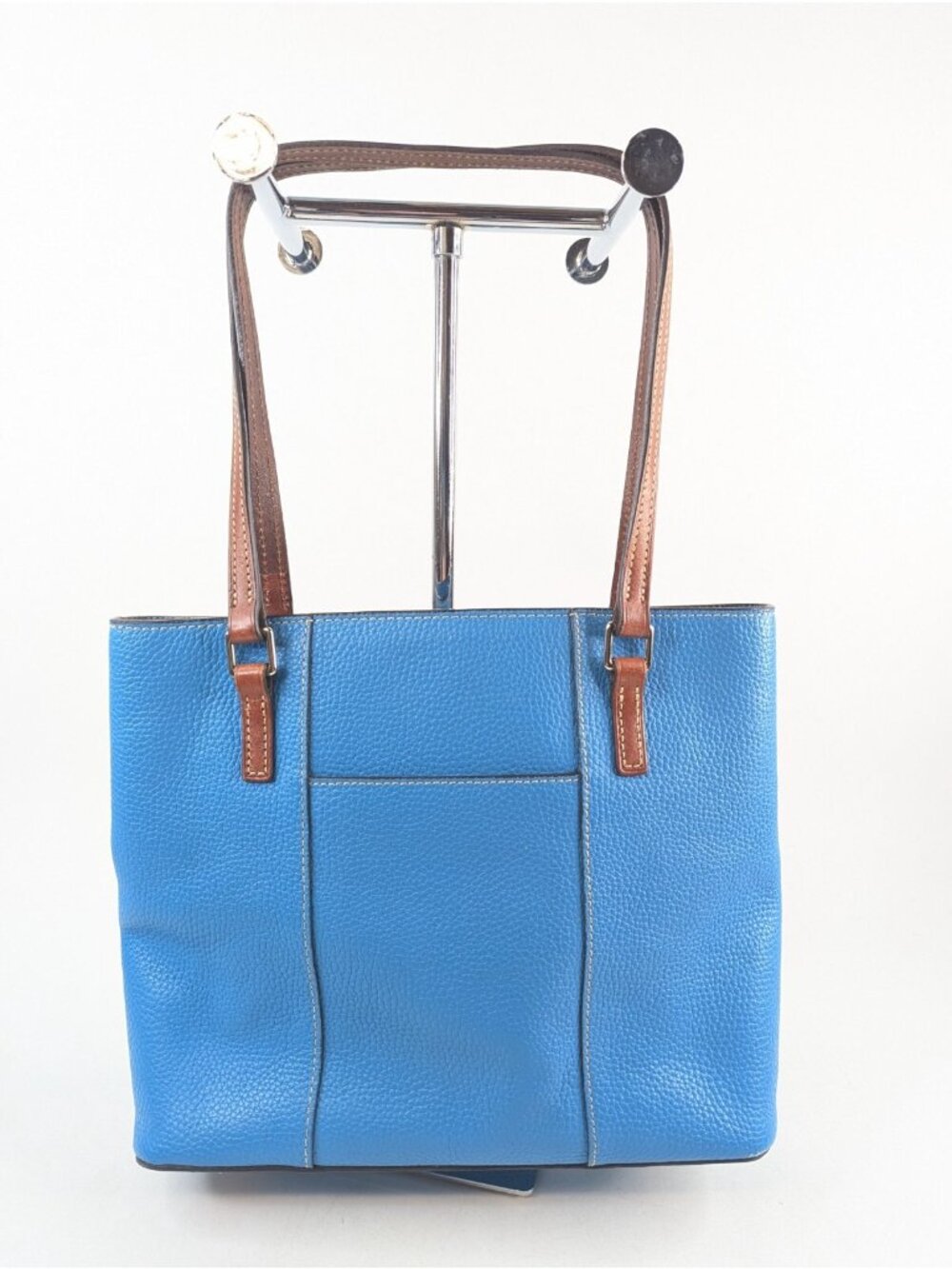DOONEY & BOURKE Blue Pebble Grain Lexington Tote Purse Hand Bag - Picture 9 of 15